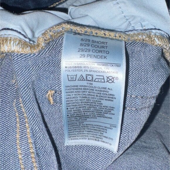 Gap Denim Womens Classic Straight Leg Dark Wash Denim Jeans-8S-GUC - Picture 5 of 7